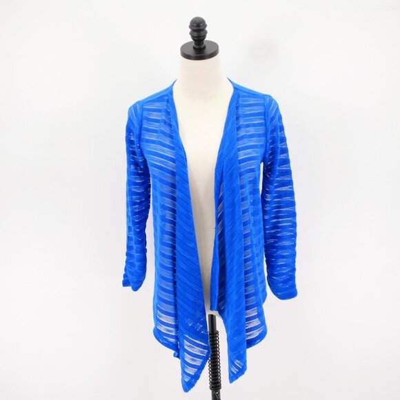 Rafaella Royal Blue Knit Open Cardigan Sweater Small - Picture 1 of 10